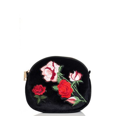 Black red rose bag